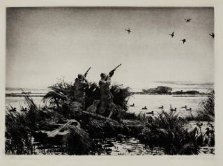 Appraisal: Aiden Lassell Ripley - The Duck Blind signed A Lassell