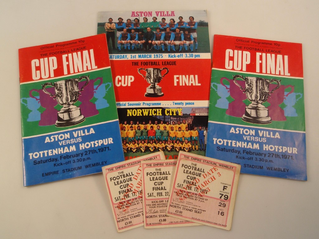 Appraisal: Two Aston Villa v Tottenham Hotspur Cup Final Programmes Feb