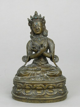 Appraisal: Varjasatva Tibet ca th Century Bronze seated figure on lotus