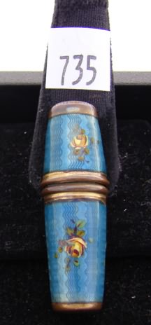 Appraisal: Teal enamel etui