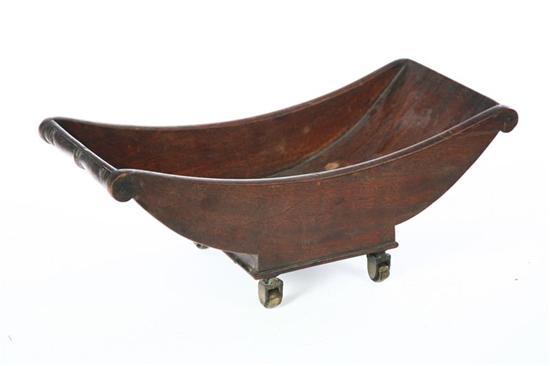 Appraisal: BOWL American late th century mahogany Curved bowl with applied