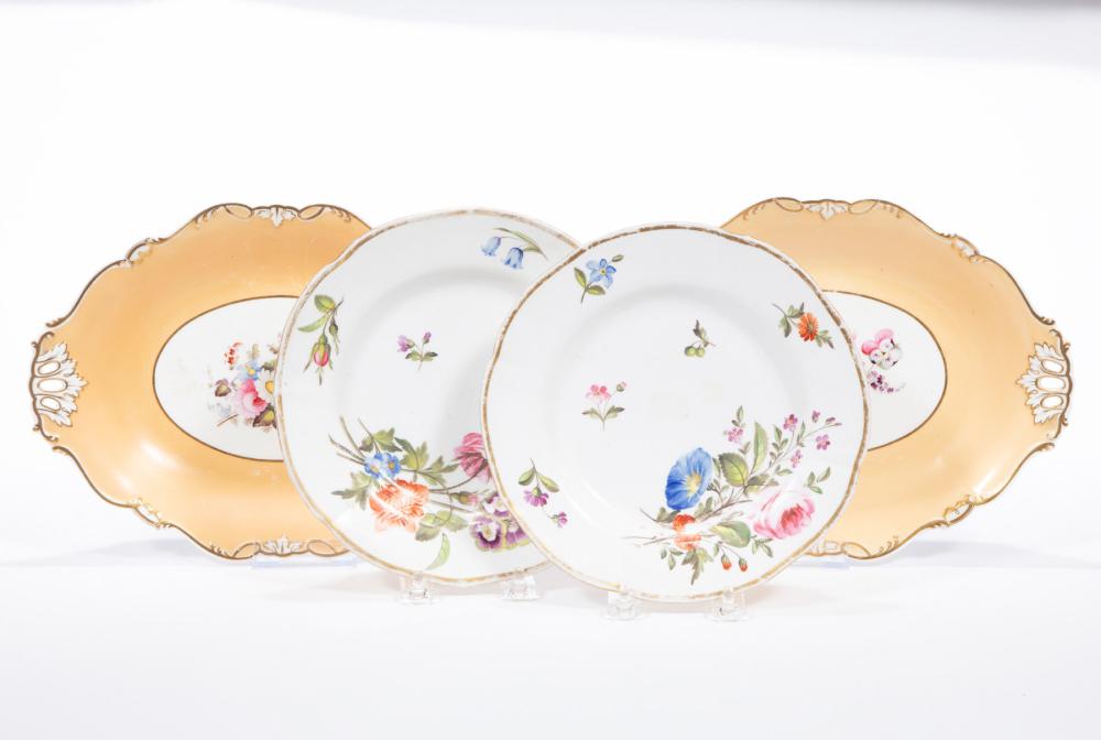 Appraisal: PAIR OF RIDGWAY PORCELAIN OVAL CAKE DISHESPair of Antique Ridgway