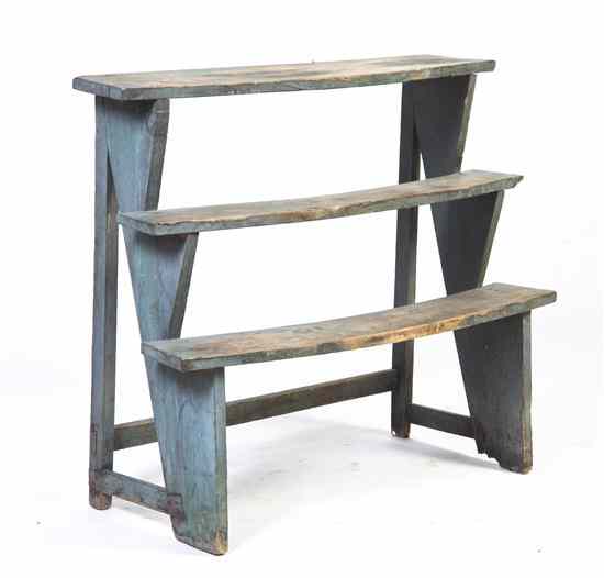 Appraisal: An American Painted Pine Plant Stand having three shelves of