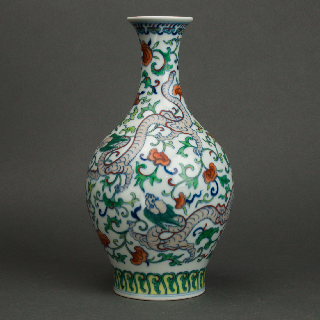 Appraisal: Chinese doucai 'dragon' vase decorated with four dragons with scrolling