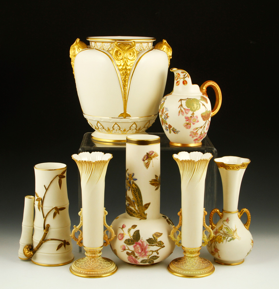 Appraisal: - Collection of Pieces of Royal Worcester Blush Ivory Collection