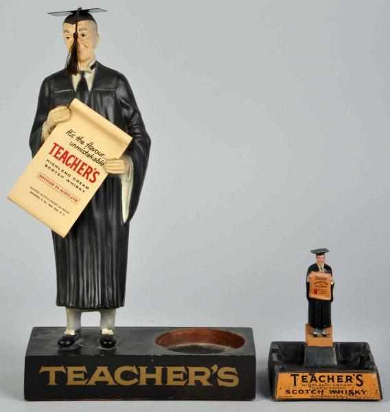 Appraisal: Lot of Teachers Advertising Figures s Rubber and wood display