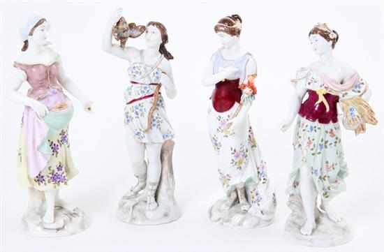 Appraisal: German porcelain figures of women late th early th century