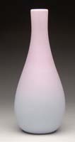 Appraisal: MT WASHINGTON PEACH BLOW GOURD VASE Acid finish with deep