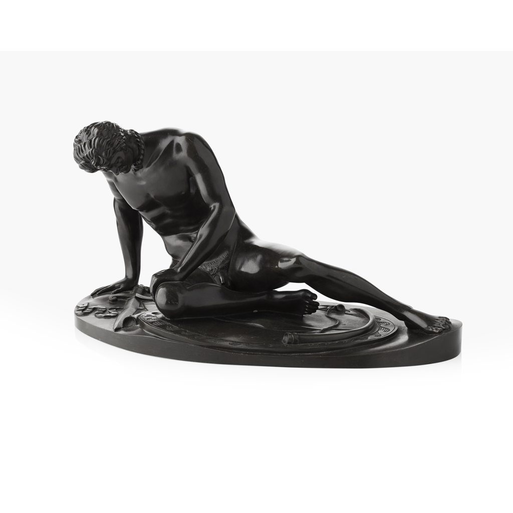 Appraisal: AFTER THE ANTIQUE 'THE DYING GAUL' TH CENTURY bronze dark