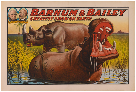 Appraisal: DESIGNER UNKNOWN BARNUM BAILEY'S GREATEST SHOW ON EARTH x inches