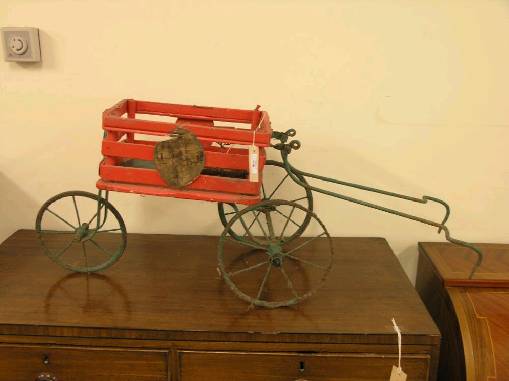 Appraisal: A G J Lines late th century toy cart wrought