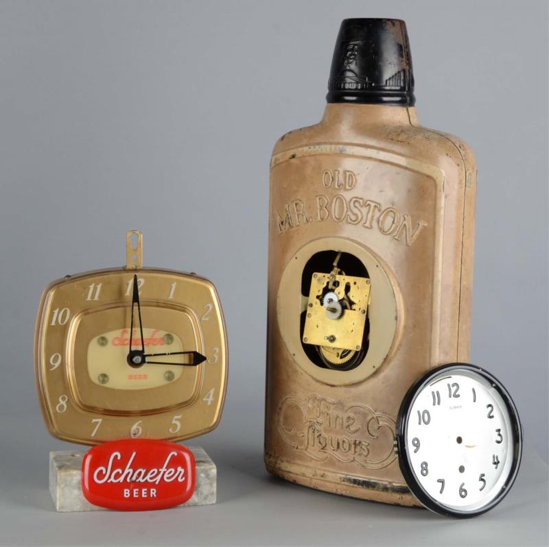 Appraisal: Lot of Alcohol Advertising Clocks Including - Electric bar clock