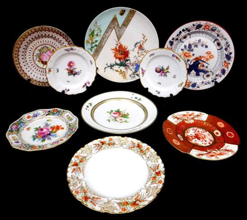 Appraisal: CHINA Dresden Limoges Royal Copenhagen Spode etc nine pieces most