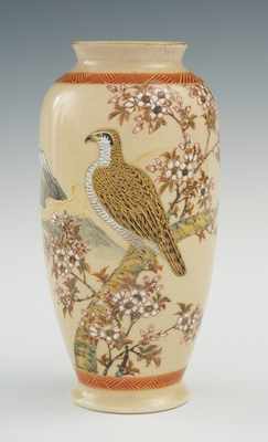 Appraisal: A Japanese Satsuma Eagle Vase Taisho The vase stands apprx