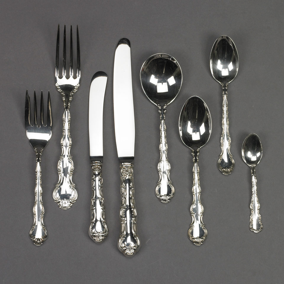 Appraisal: Canadian Silver Louis XV Pattern Flatware Service Henry Birks amp