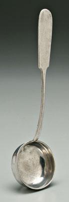 Appraisal: Russian silver ladle round bowl fiddle handle pointed fins marks