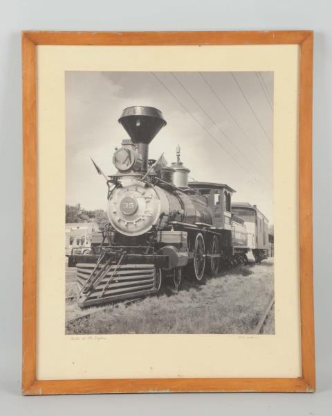 Appraisal: Large Photo Of Steam Locomotive This photograph is titled Belle