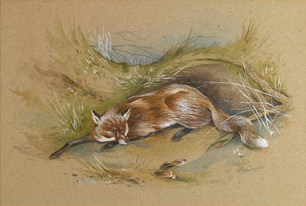 Appraisal: Gordon Benningfield British A badger clan A red fox in