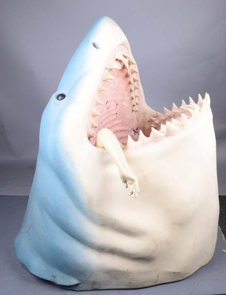 Appraisal: Huge Great White Head And Jaws With Arm This contemporary