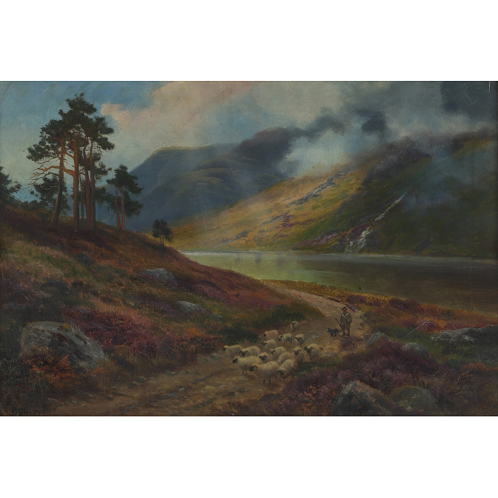 Appraisal: Daniel Sherrin British - Leaving the Hills c oil on