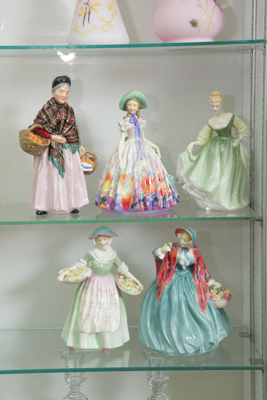 Appraisal: FIVE ROYAL DOULTON FIGURINES ''Fair Lady'' H N '' h