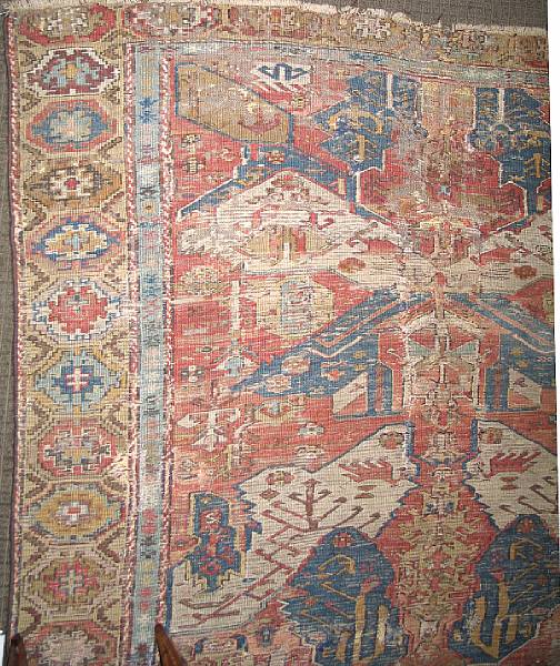 Appraisal: A Soumak rug Caucasus Late th Century size approximately ft