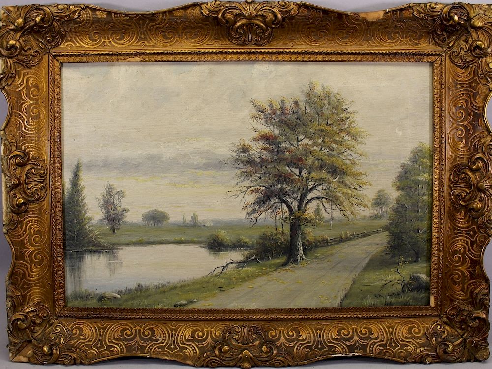 Appraisal: Edwin Gates Michigan - Edwin Gates Michigan - landscape painting