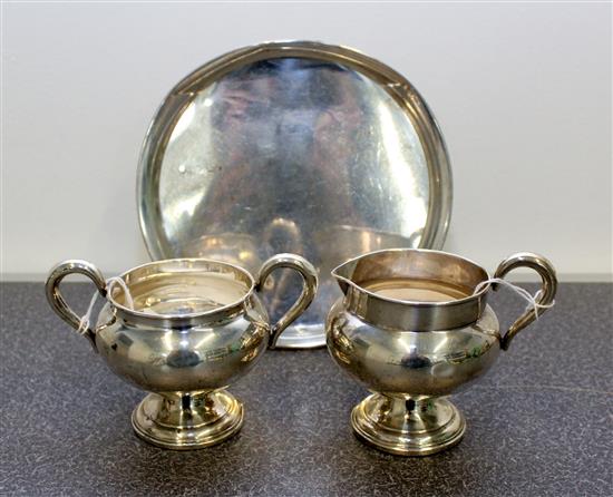 Appraisal: Sale Lot Three American Silver Table Articles Frank M Whiting