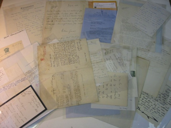 Appraisal: WRITERS--BRITISH Group of over Letters Signed or Autograph Letters Signed