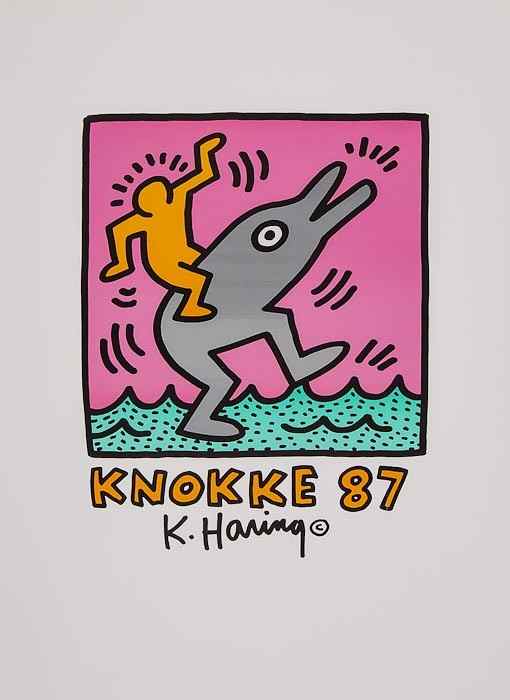 Appraisal: Keith Haring - after Knokke offset lithographic poster printed in