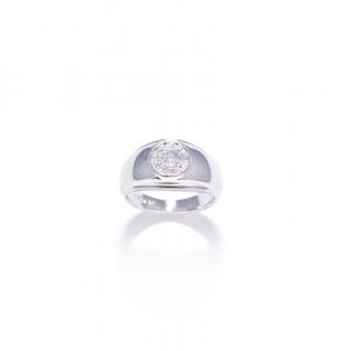 Appraisal: A DIAMOND RING IN KARAT WHITE GOLD A DIAMOND RING