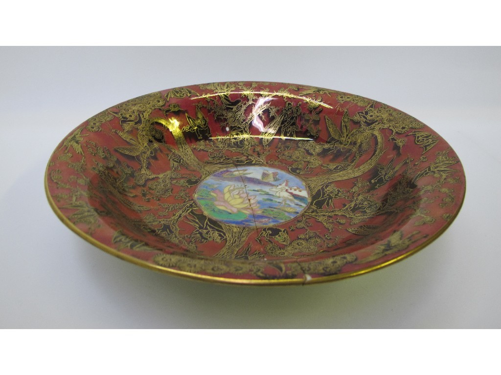 Appraisal: Wedgwood Fairyland lustre lily tray in the Firbogs and Thumbelina