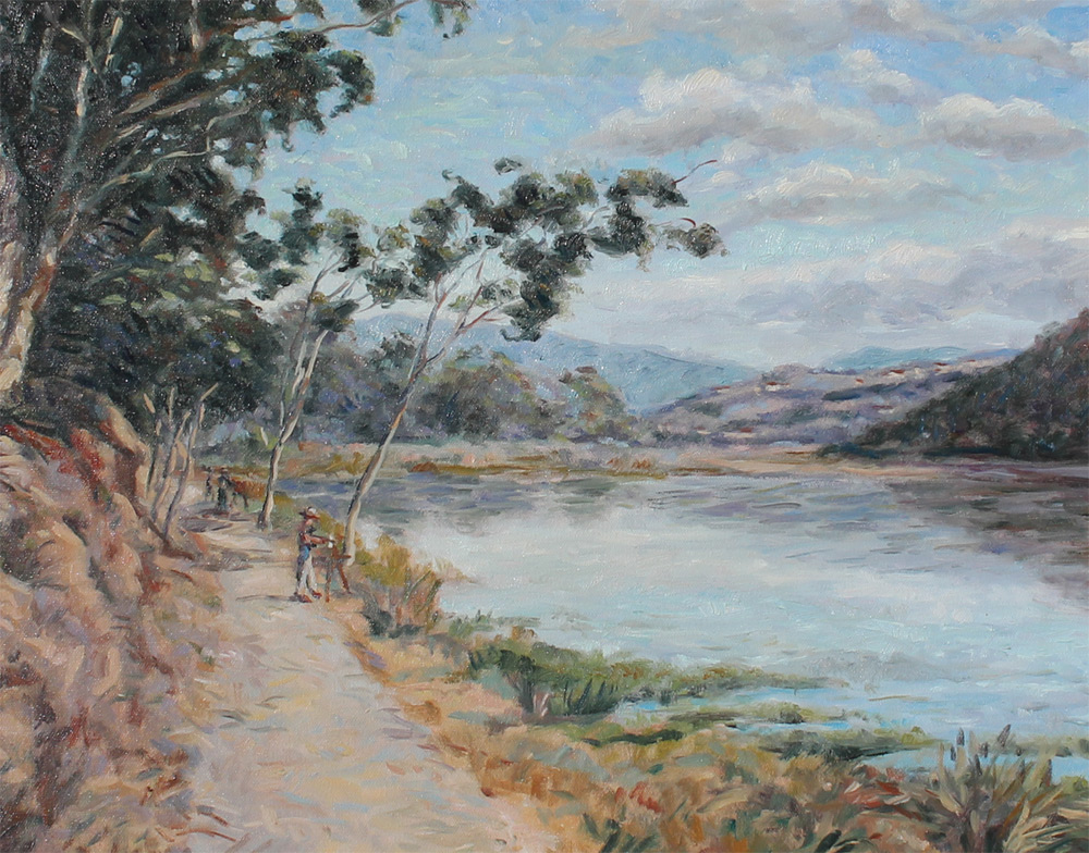 Appraisal: JORDAN Sally American th century Batiquitos Lagoon Oil Canvas ''