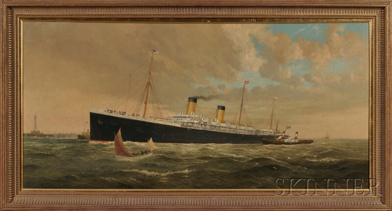 Appraisal: American School th Century Portrait of the White Star Line