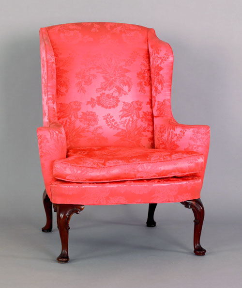 Appraisal: Queen Anne style mahogany easy chair