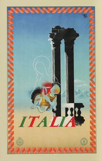 Appraisal: RAILROADS Italia Color lithographed poster by Cassandre for the Italian