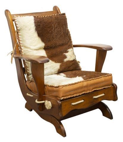 Appraisal: American rustic platform rocker W R Dallas Furniture th c