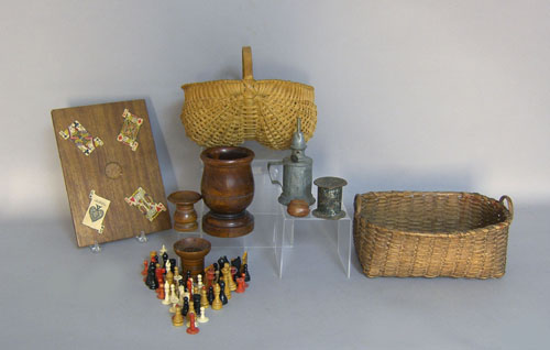 Appraisal: Seven miscellaneous country items th c to include two splint