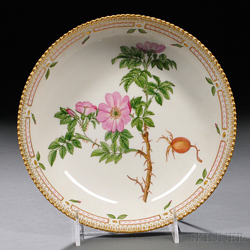 Appraisal: Royal Copenhagen Flora Danica Pattern Porcelain Serving Dish th century