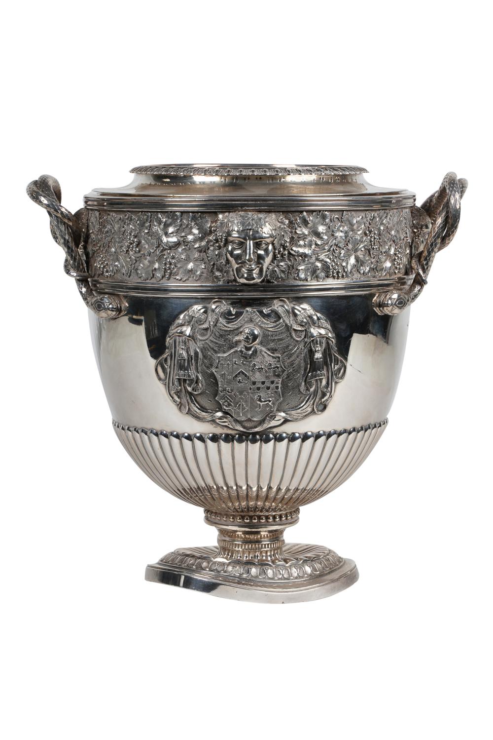 Appraisal: REGENCY STERLING WINE COOLERLondon maker's marks for William Eaton the