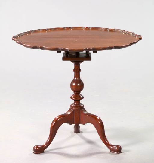 Appraisal: George III-Style Mahogany Tea Table in the Queen Anne taste