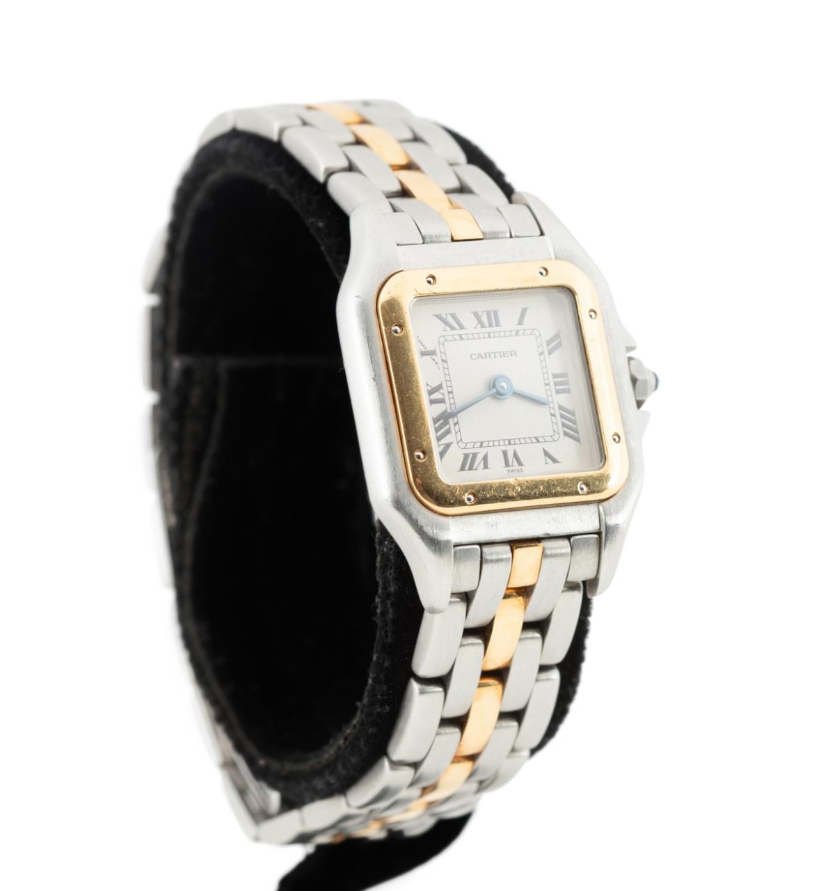 Appraisal: LADIES' CARTIER S S K YG PANTHERE WATCH Cartier stainless