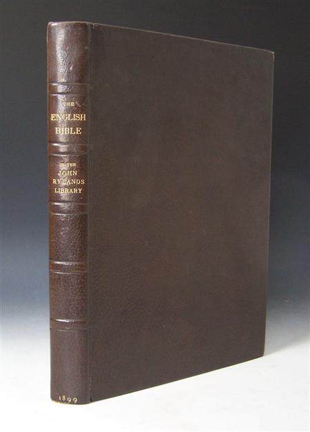 Appraisal: English Bible - John Rylands library The English Bible in