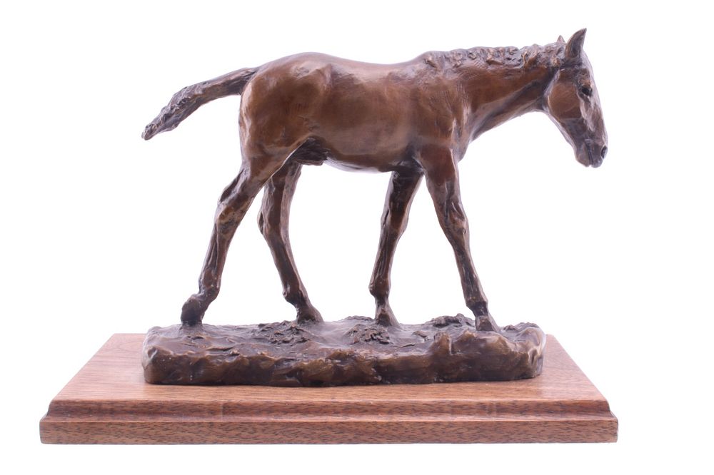 Appraisal: Original Bob Scriver Colt Bronze Sculpture c Featured in this