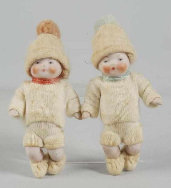 Appraisal: Lot of German All Bisque Candy Babies in Box Description