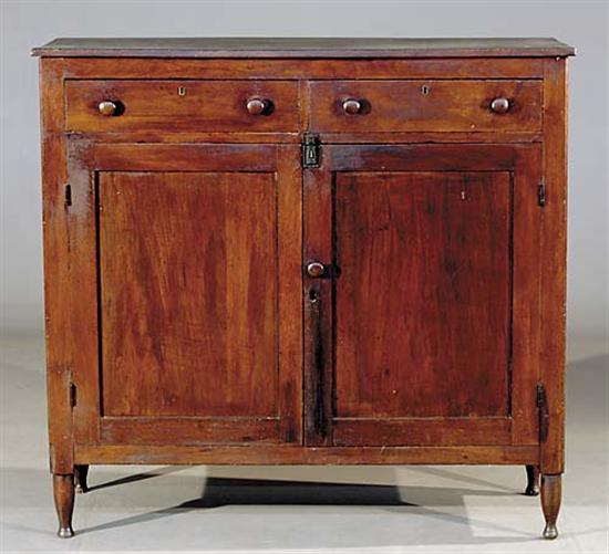 Appraisal: American walnut jelly cabinet possibly Virginia first half th centuryrectangular