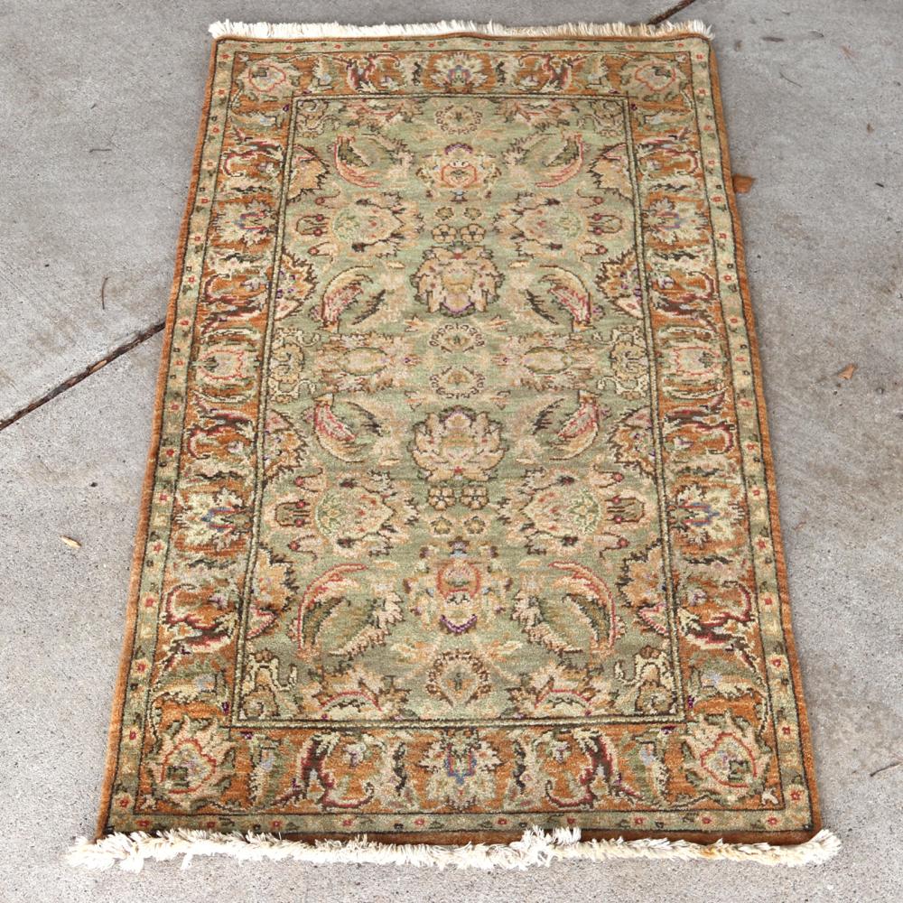 Appraisal: INDIA AGRA OLIVE AND ECRU WOOL ESTATE CARPET RUG S