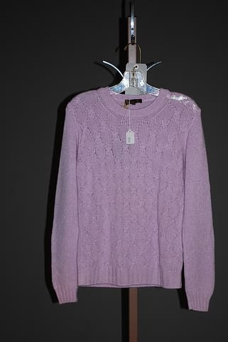 Appraisal: Loro Piana Pink white cashmere long sleeve cable sweater Size