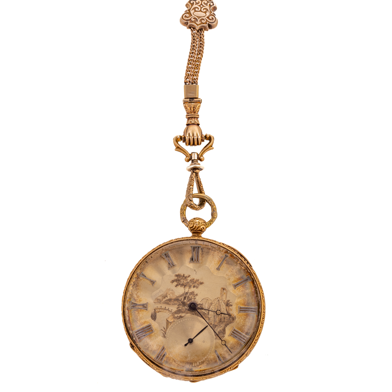 Appraisal: A THOMAS COOPER KEY WIND POCKET WATCH IN K c