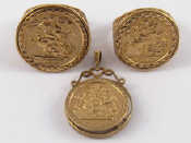 Appraisal: A mixed lot comprising two carat gold rings and a